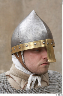 Photos Medieval Knight in mail armor 5 head helmet mail…